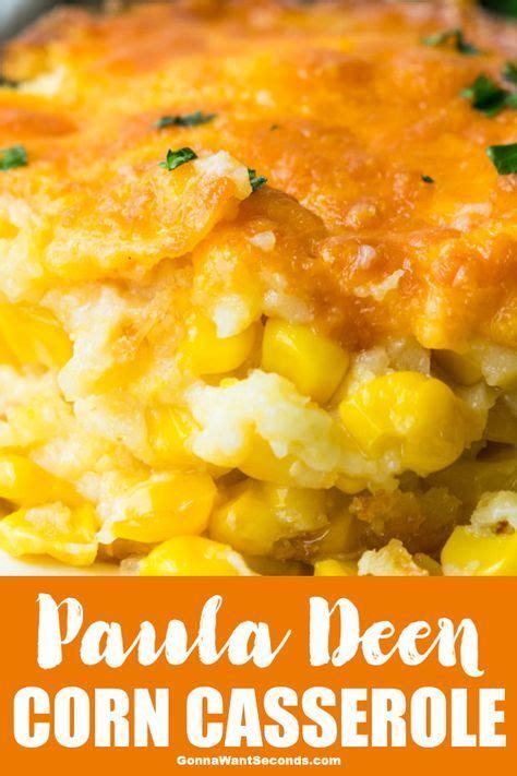 She lobster with roast corn pudding, smoked clam corn chowder, pea shoots and red pepper relish, fantastic… Paula Deen Corn Casserole (With Video!) | Recipe ...