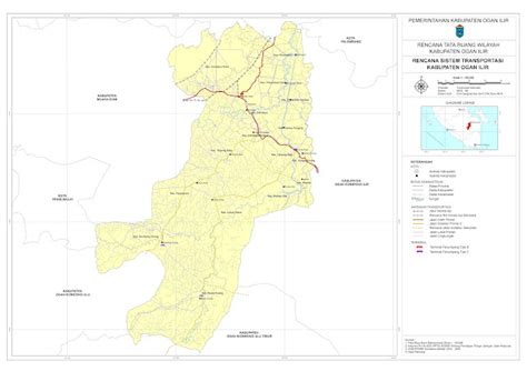 PETA KABUPATEN OGAN ILIR N Badan Perencanaan Pembangunan Daerah Kabupaten Ogan Ilir