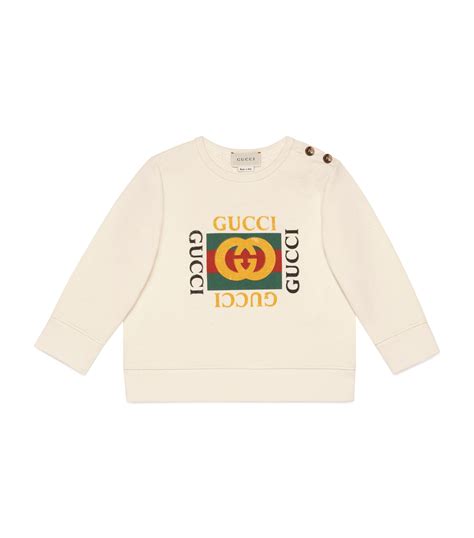 Gucci Kids White Cotton Logo Sweatshirt Harrods Uk