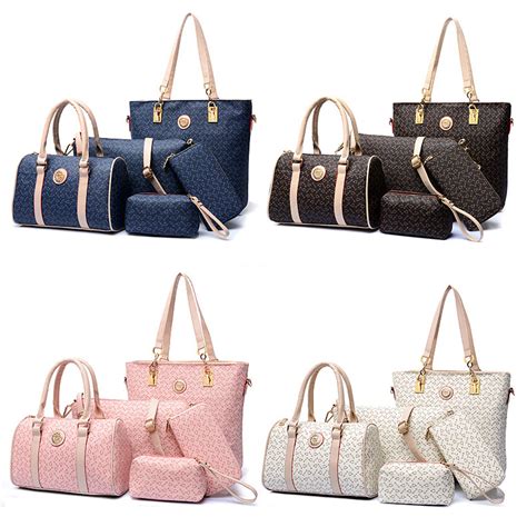 5 Sets Ladies Handbag Women Shoulder Tote Messenger Hand Bag Keys