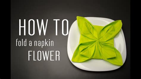 It's soooo easy…you're gonna love it. How to Fold a Napkin into a Flower - YouTube