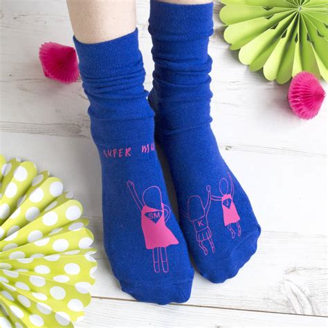 Personalised Super Mum Socks By Solesmith