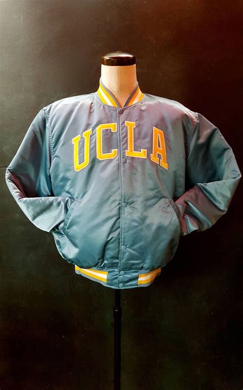 Vintage 1980s Ucla Ncaa Satin Snap Button Starter Jacket Size Etsy