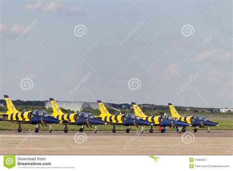 bucharest air show baltic bees jets editorial photography image of formation airplane 41809257