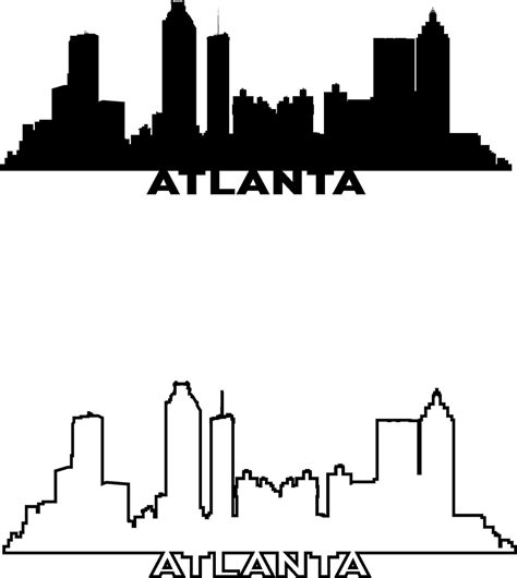 Atlanta Svg Atlanta Png Georgia Skyline Atlanta Skyline Etsy