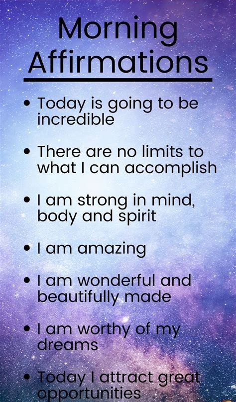 75 positive thinking affirmations for 5 aspects of your life morning affirmations