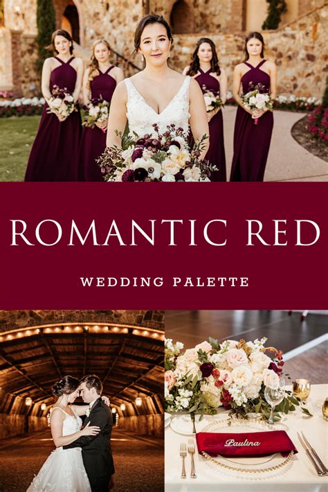 Romantic Red Wedding Color Palette In 2020 Wedding Color Palette