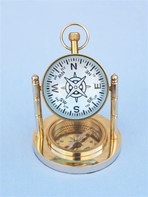 Buy Solid Brass Clock With Compass 5in Model Ships