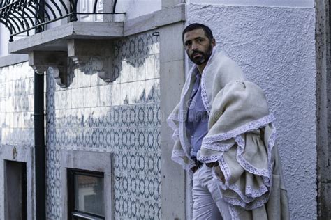 Handsome Portuguese Guy Wearing A Stylish Medieval Jacket Clothes While