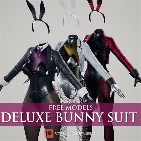 free model deluxe bunny suit with reverse bunny suit