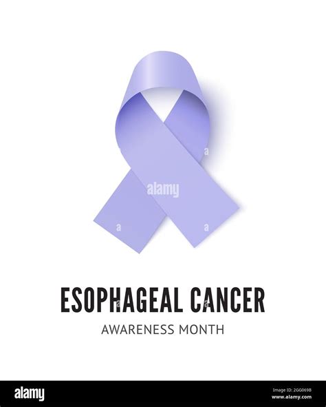 Esophageal Cancer Awareness Ribbon Vector Illustration Isolated On