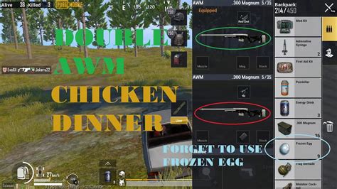 Double Awm Chicken Dinner Pubg Mobile Knot Gaming Youtube