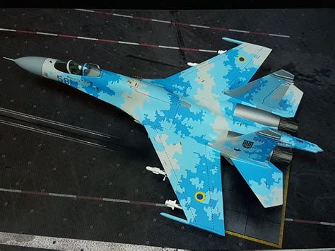 Jc Wings Sukhoi Su 27 Flanker B Ukrainian Air Force Blue 58 Jcw 72
