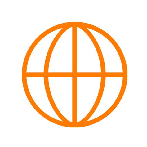 Symbole De Globe Orange Icône Png