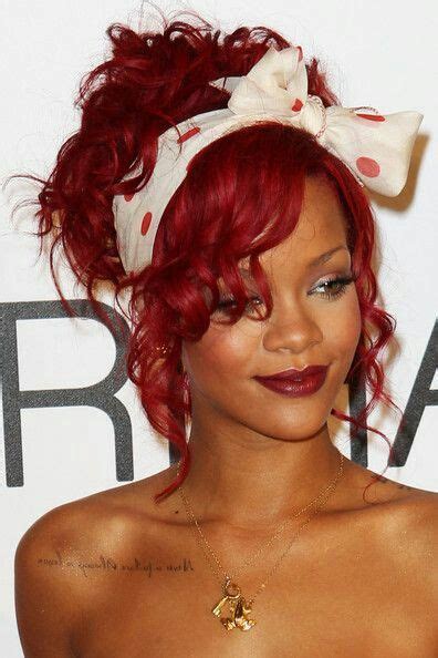 Rihanna Red Hair Rihanna Hairstyles Rihanna Red Hair Heatless