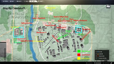 Extract Customs Map Tarkov 2021 Customs Extracts Scav And Pmc Escapefromtarkov