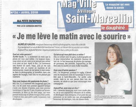 Article De Presse Publié Dans Magville Avril 2018 Aurélie Gaude