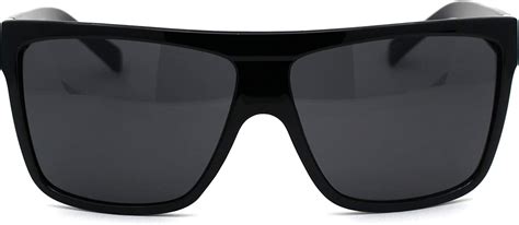 sa106 all black limo flat top mob oversized rectangular sunglasses clothing shoes