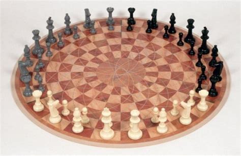 A Uniquely Round Chessboard That Accommodates Three Players In A Single