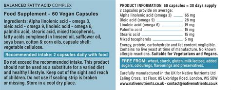 Balanced Fatty Acid Complex Native Nutrients