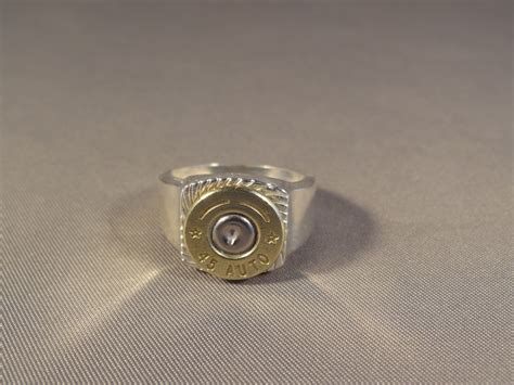 Mens 45 Acp Case Head Bullet Ring Size 7 High Caliber Creations