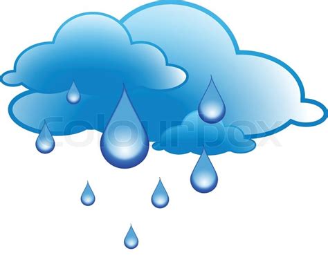 Wettersymbole und ihre bedeutung grundschule : RAIN | Stock vector | Colourbox