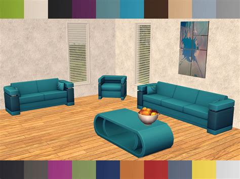 Theninthwavesims The Sims 2 Ts4 Ts2 Living Room Set Recolours