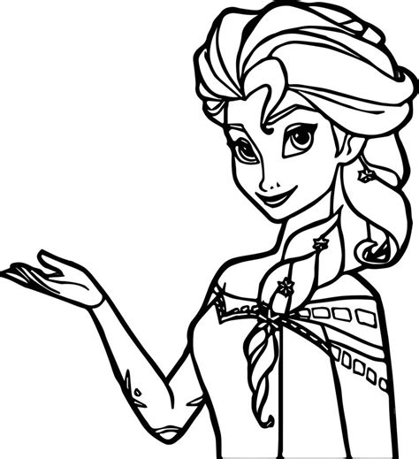 Young anna and elsa drawing. Big Elsa Coloring Page - Coloring Sheets