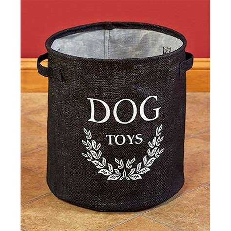 Dog Toy Storage Buckets Black