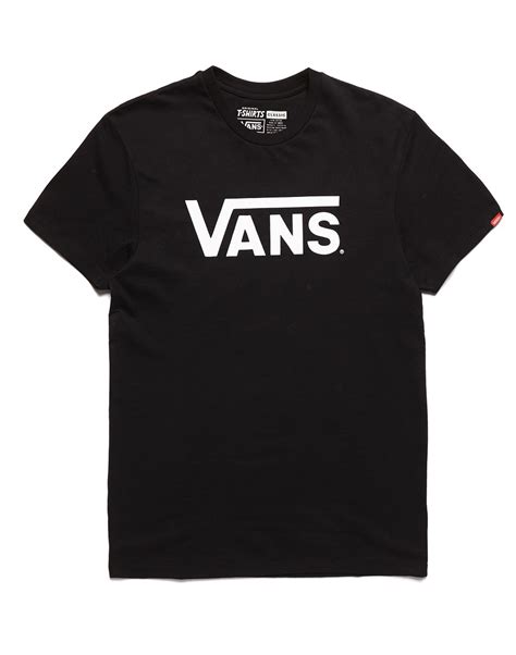 Lyst Vans T Shirt With Logo Print Black In Black For Men