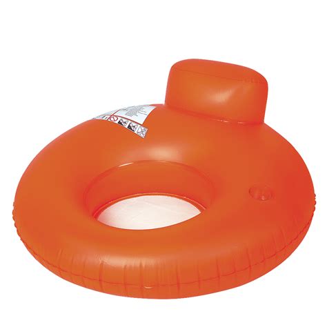 Pool Central 48in Orange Water Sofa Inflatable Pool Inner Tube Lounger