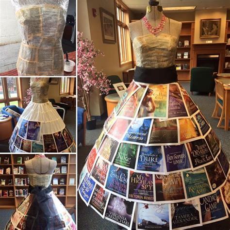 Book Cover Dress Mannequin Display Decoupage Bodice Book Dress