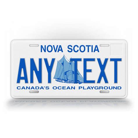 Personalized Nova Scotia Canada Custom License Plate Signsandtagsonline