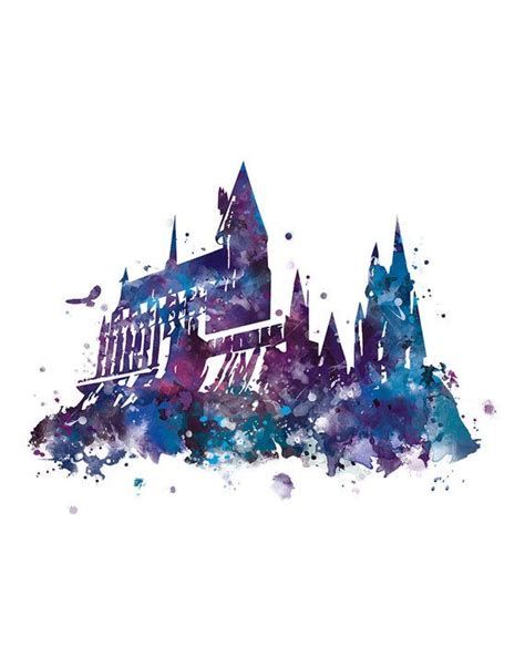 Hogwarts Castle Print Harry Potter Print Hogwarts Print Etsy Harry