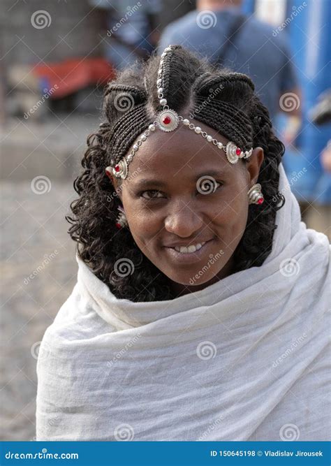 Meknes Ethiopia April 28th2019 Ethiopian Women In The City Have Beautiful Clothes And Have