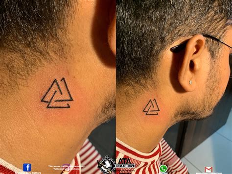 Triangle On Nack Tattoo Designed By Annu Rathore Date Tattoos Doodle
