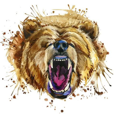 Grizzly Bear Growling Stock Illustrations 304 Grizzly Bear Growling