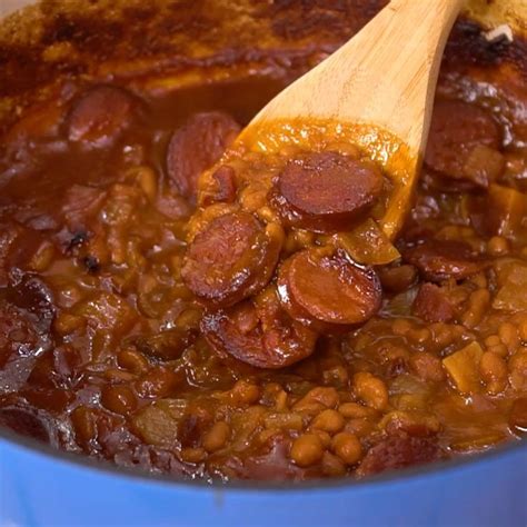 Baked Beans With Smoked Sausage Recipe Bean Recipes Baked Bean