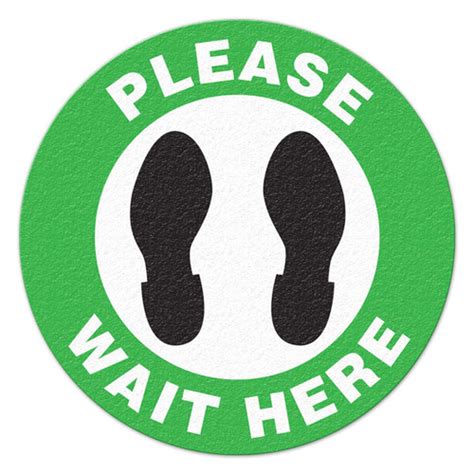 Please Wait Here Floor Sign Incom Manufacturing
