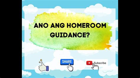 Ano Ang Homeroom Guidance Youtube