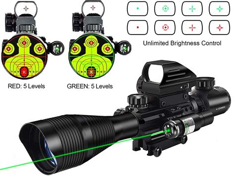 Ezshoot Riflescope Combo 4 12x50eg Dual Illuminated Optics And Iiia2mw
