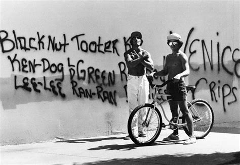 Circa 1982 Two Crips In Venice California — Image By © Ken Obrien