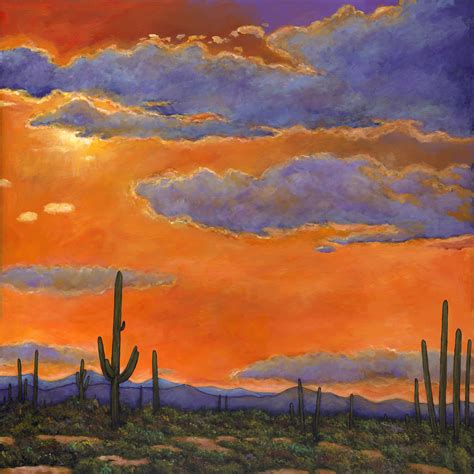 Saguaro Sunset By Johnathan Harris Giclee Print Artful