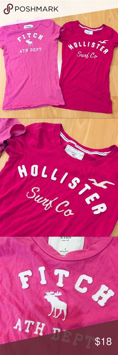 bundle hollister and abercrombie tshirts cute pink tshirts brand new condition bundle for 18