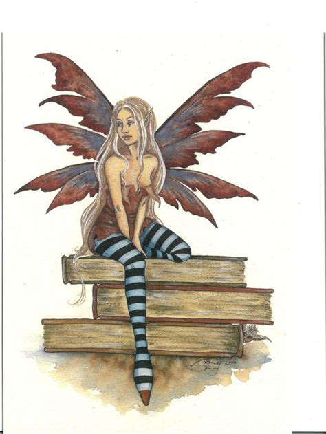 Amy Brown Fairy On A Book Postcard 4x 6 Print Art Etsy Amy Brown