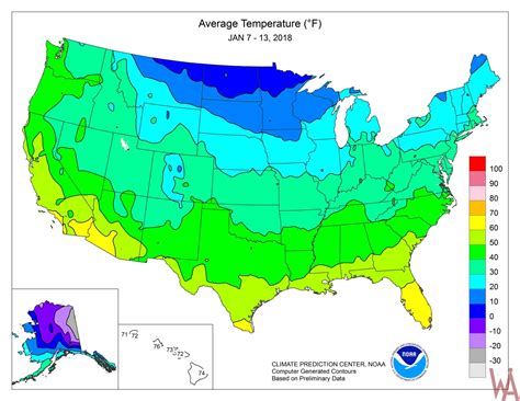 Us Weather Map Temperature Highs