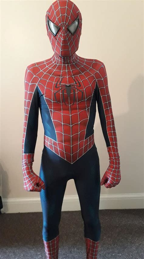Replica Spider Man Raimi Costume Mens Boys Cosplay Movie Etsy