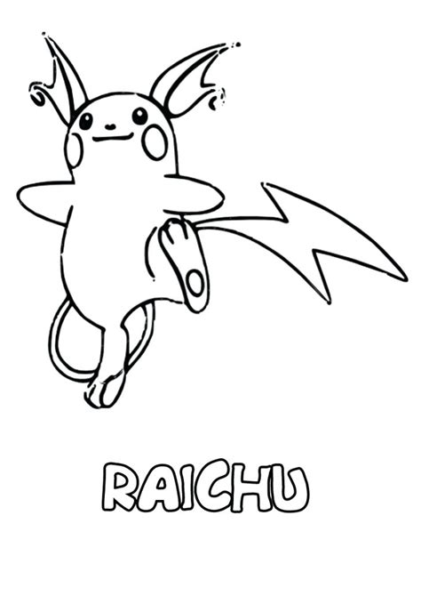 Pokemon Mega Raichu Coloring Coloring Pages
