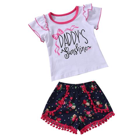 2019 Cute Newborn Baby Girl Clothing Set Toddler Kids Outfits Sunshine