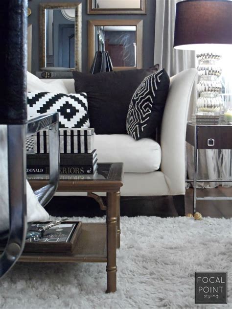 Thrifted Chic Black And White Living Room On Chairish Black And White